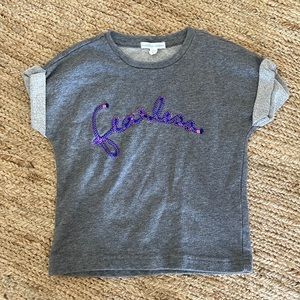 “Fearless” Embroidered T-Shirt